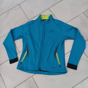 Mammut Women's Blue Ski Jacket with Yellow Accents